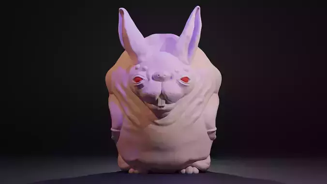 Creepy Old Bunny - Rabbit 3D print model