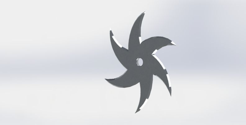 ninja star 3D print model_2