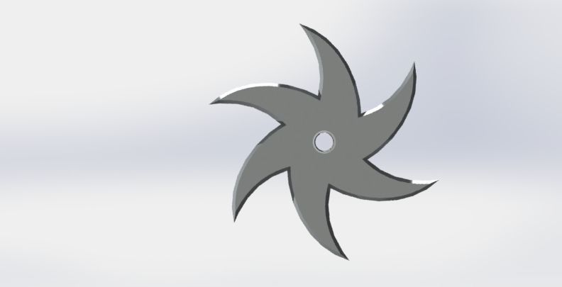 ninja star 3D print model_1