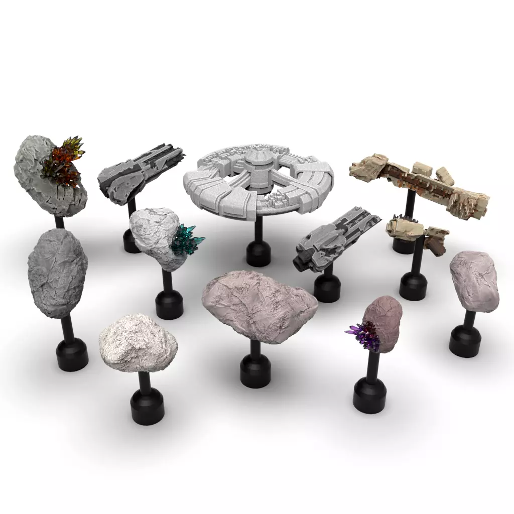 Obstacles Terrain for Star Wars Armada 3D print model_0