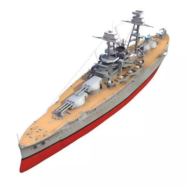 BB 36 USS Nevada 1941 3D model_0
