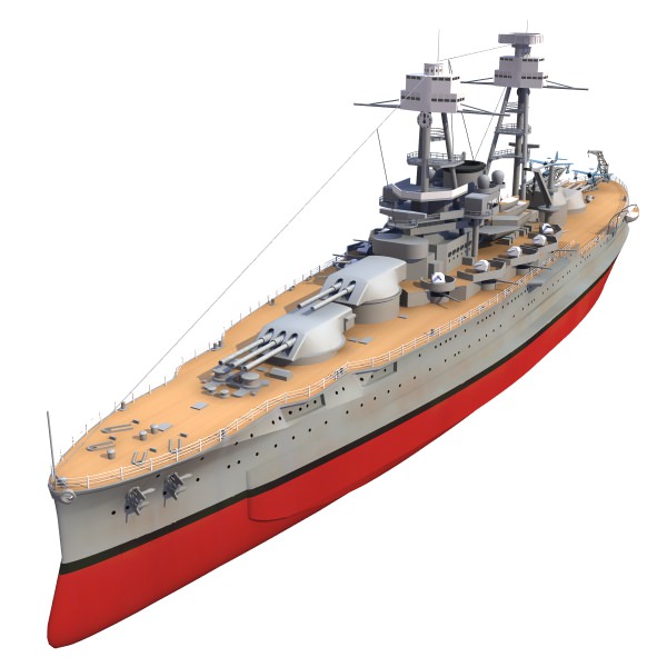 BB 36 USS Nevada 1941 3D model_6
