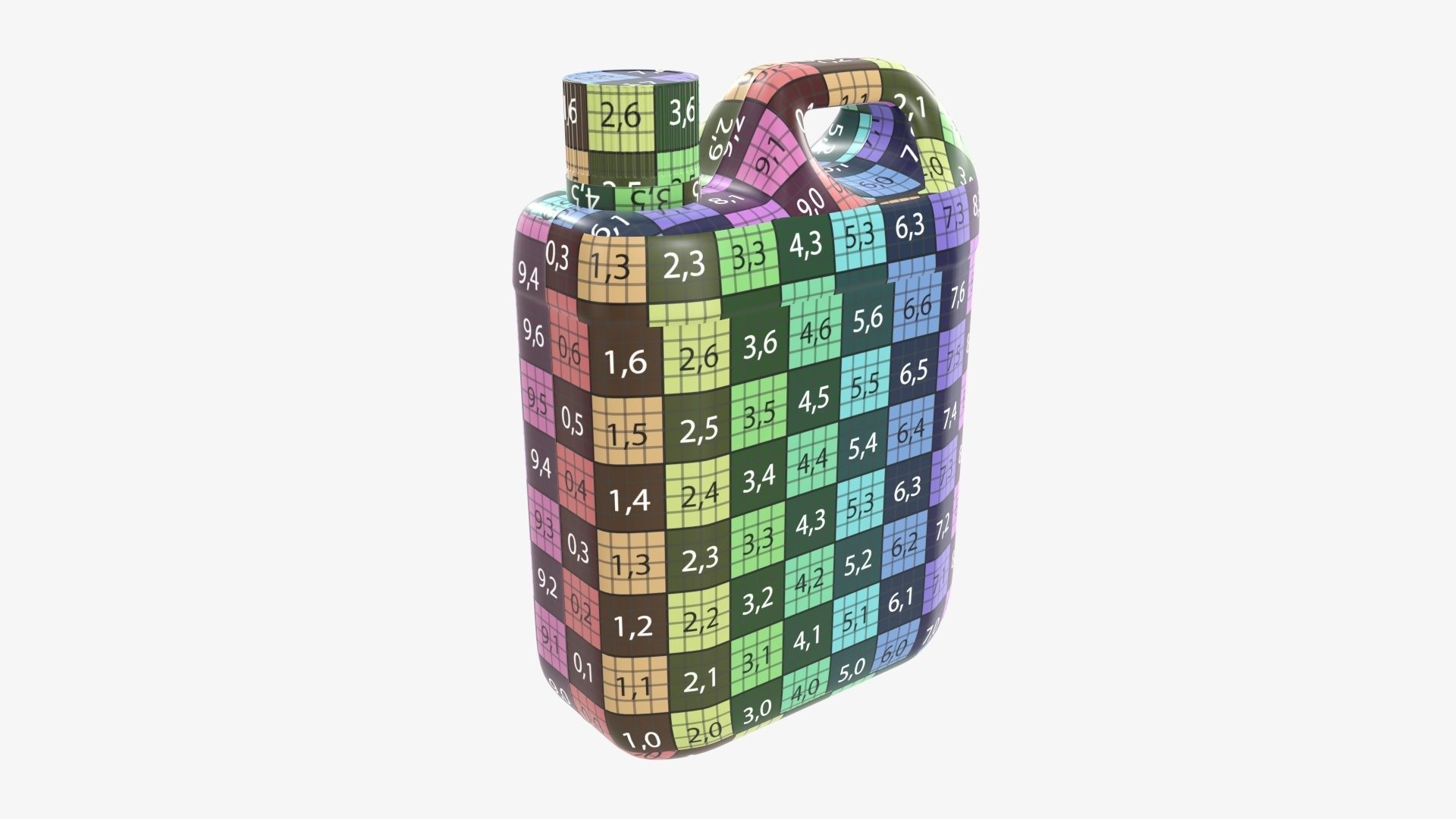 Plastic 1L can mockup 3D model_8