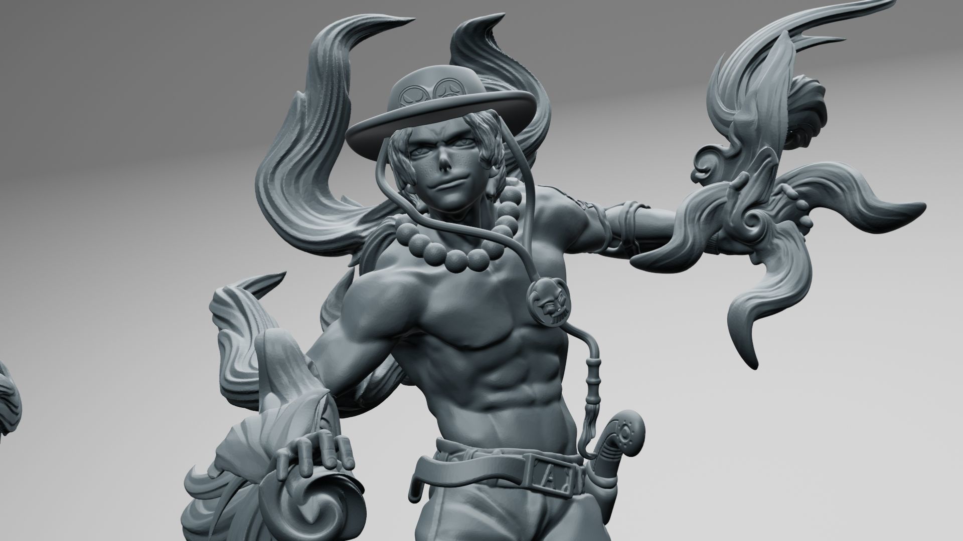 PORTGAS D  ACE - ONE PIECE 3D PRINTING 3D print model_3