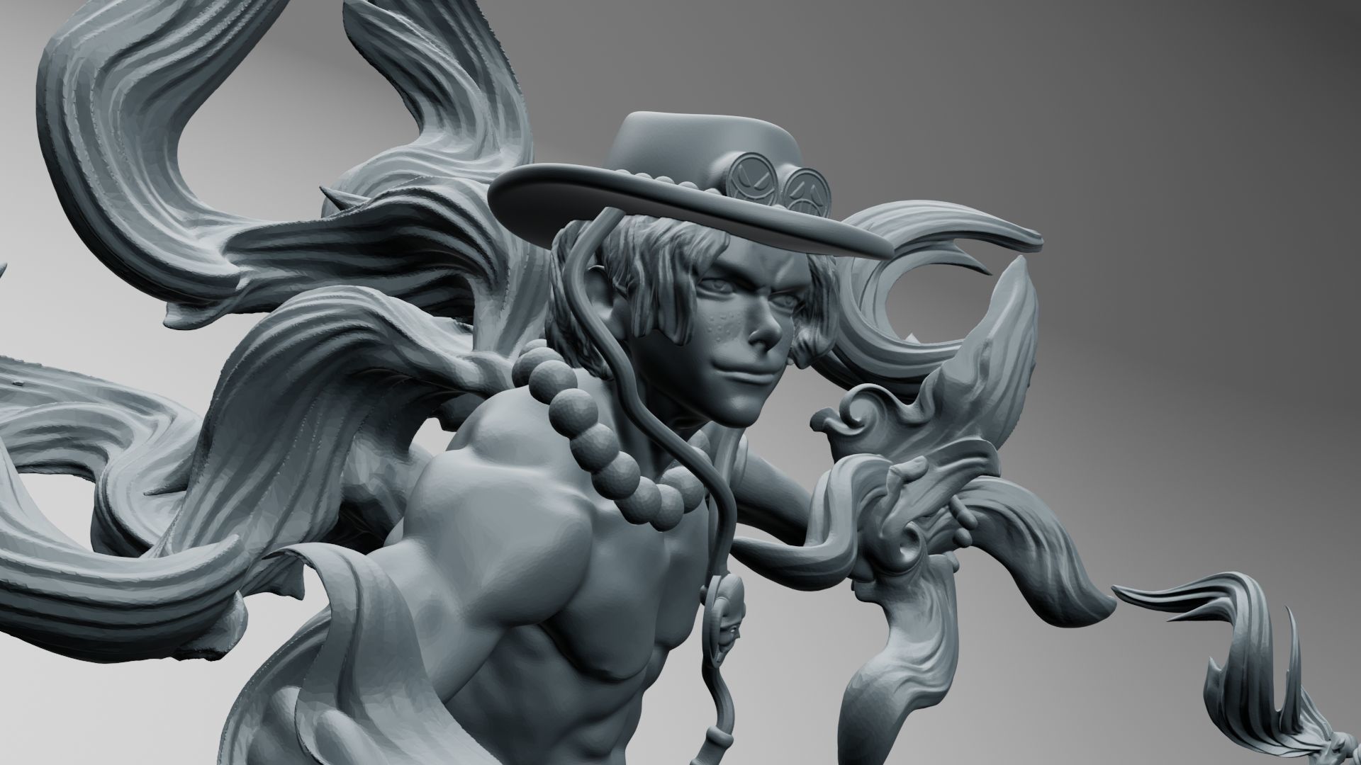 PORTGAS D  ACE - ONE PIECE 3D PRINTING 3D print model_6