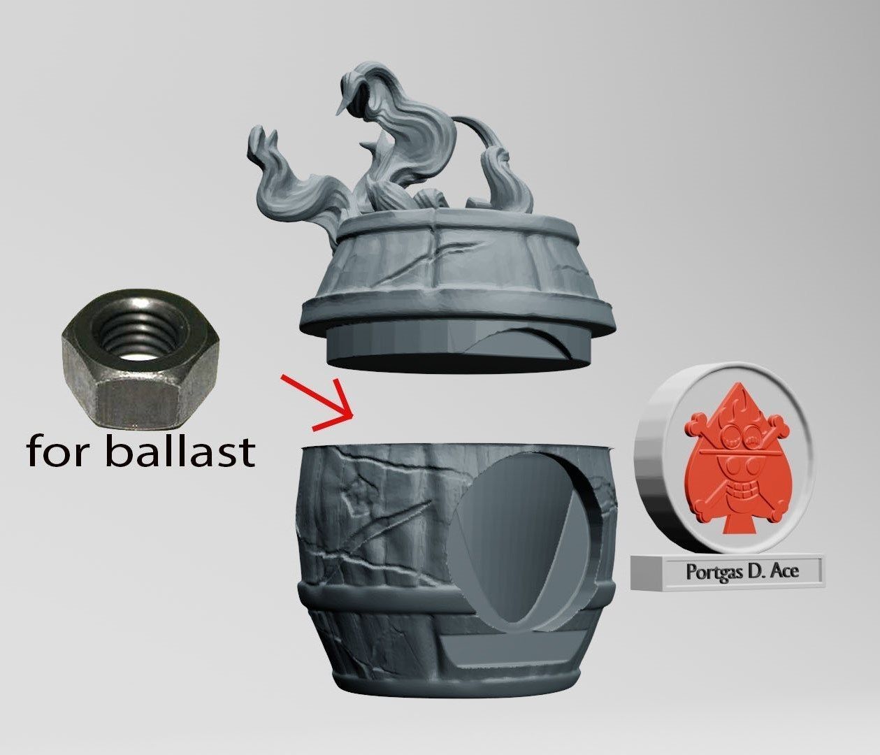 PORTGAS D  ACE - ONE PIECE 3D PRINTING 3D print model_2