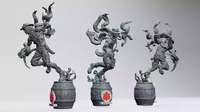 PORTGAS D  ACE - ONE PIECE 3D PRINTING