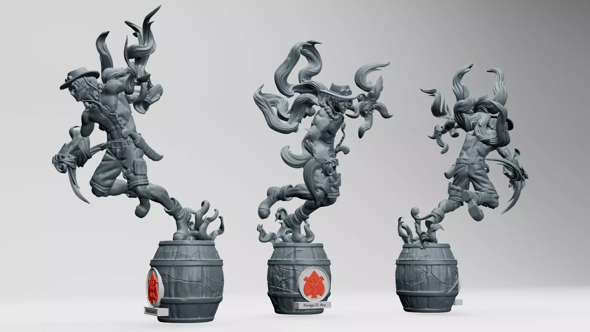 PORTGAS D  ACE - ONE PIECE 3D PRINTING 3D print model_0