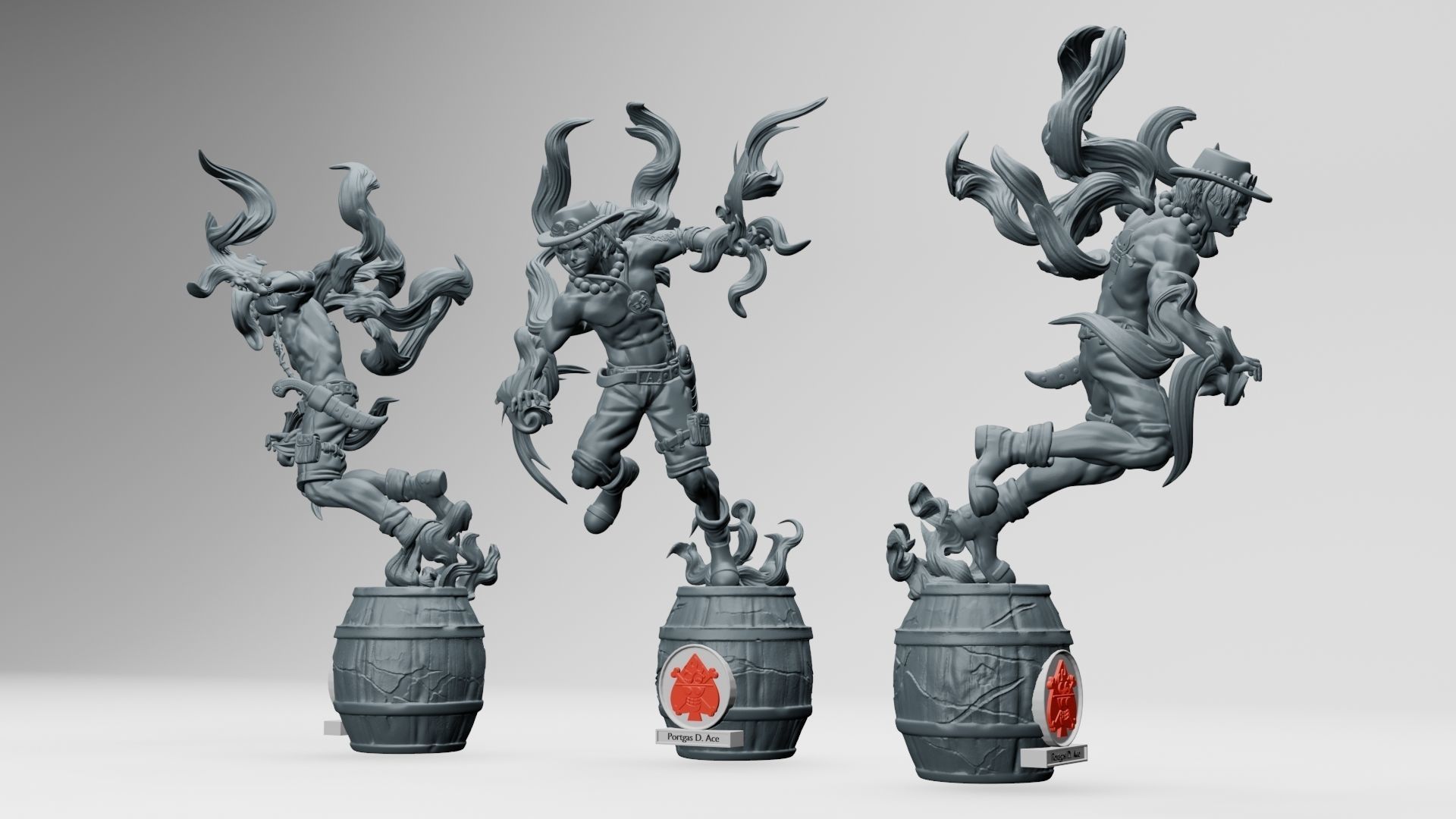 PORTGAS D  ACE - ONE PIECE 3D PRINTING 3D print model_1