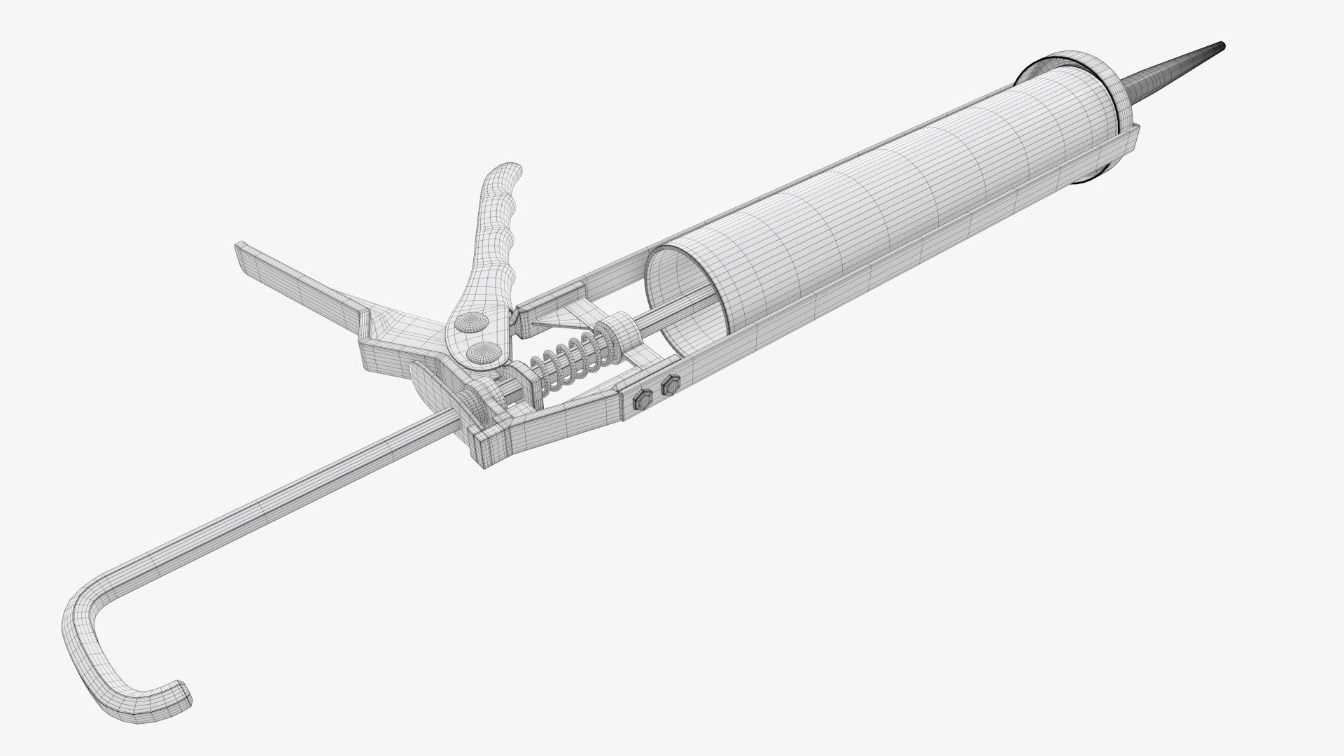 Sealant skeleton gun with cartridge 3D model_7