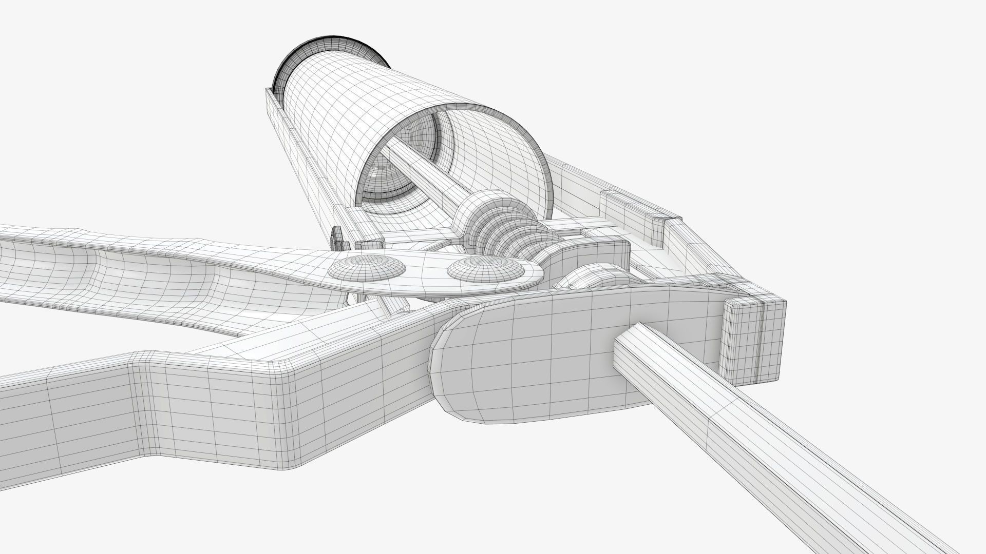 Sealant skeleton gun with cartridge 3D model_10