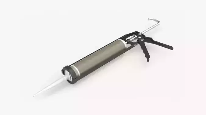 Sealant skeleton gun with cartridge 3D model
