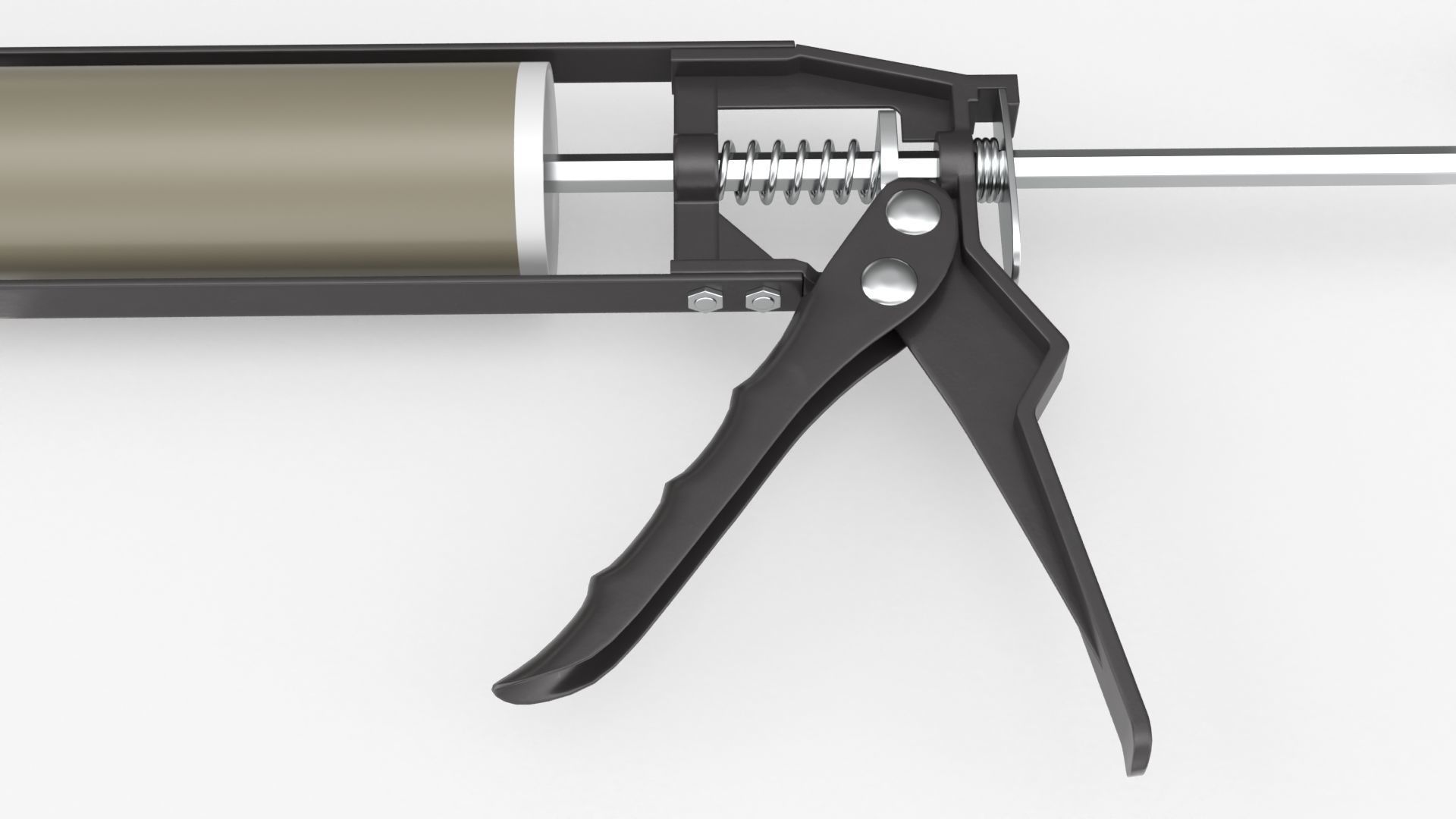 Sealant skeleton gun with cartridge 3D model_5