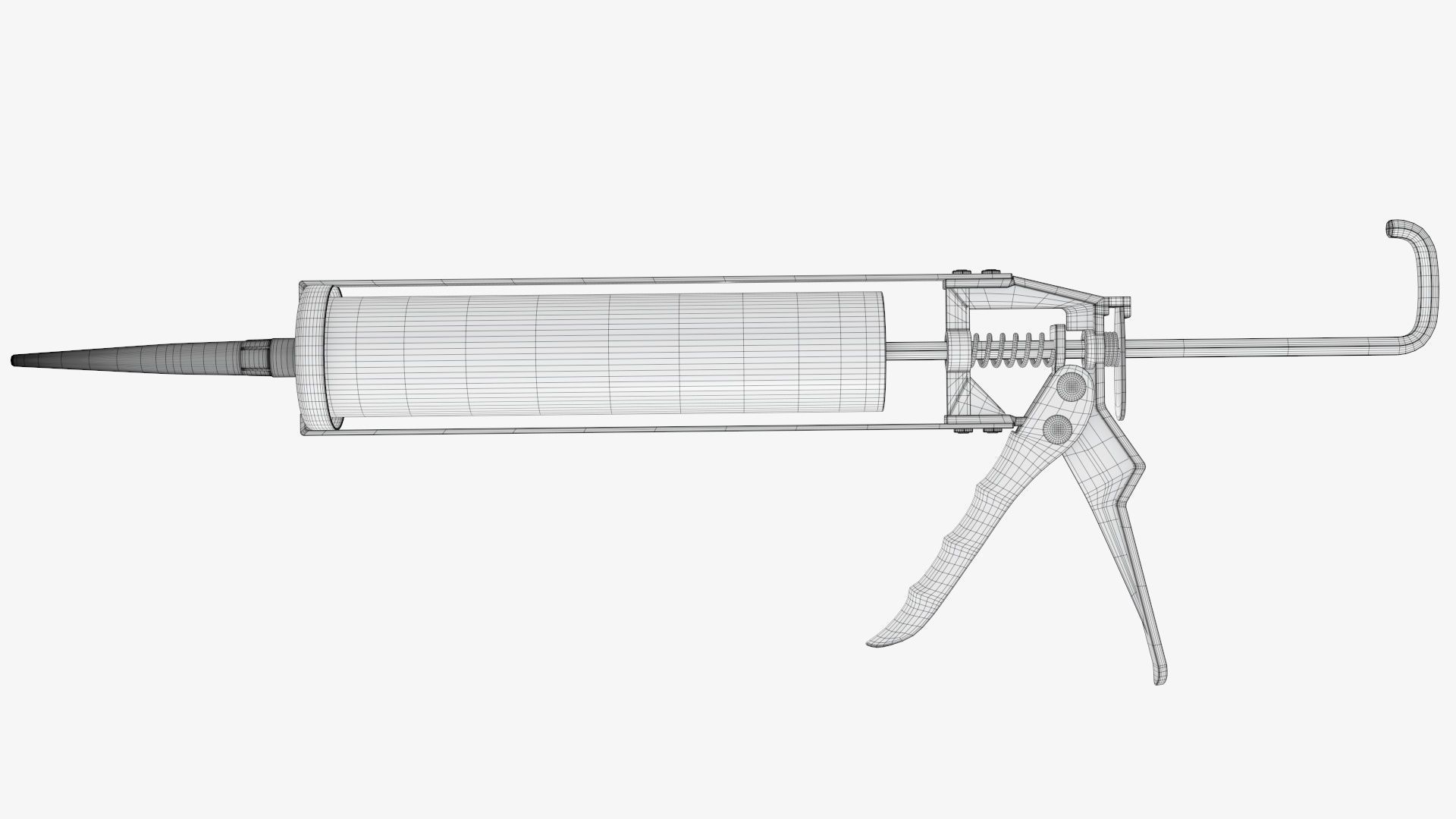 Sealant skeleton gun with cartridge 3D model_11