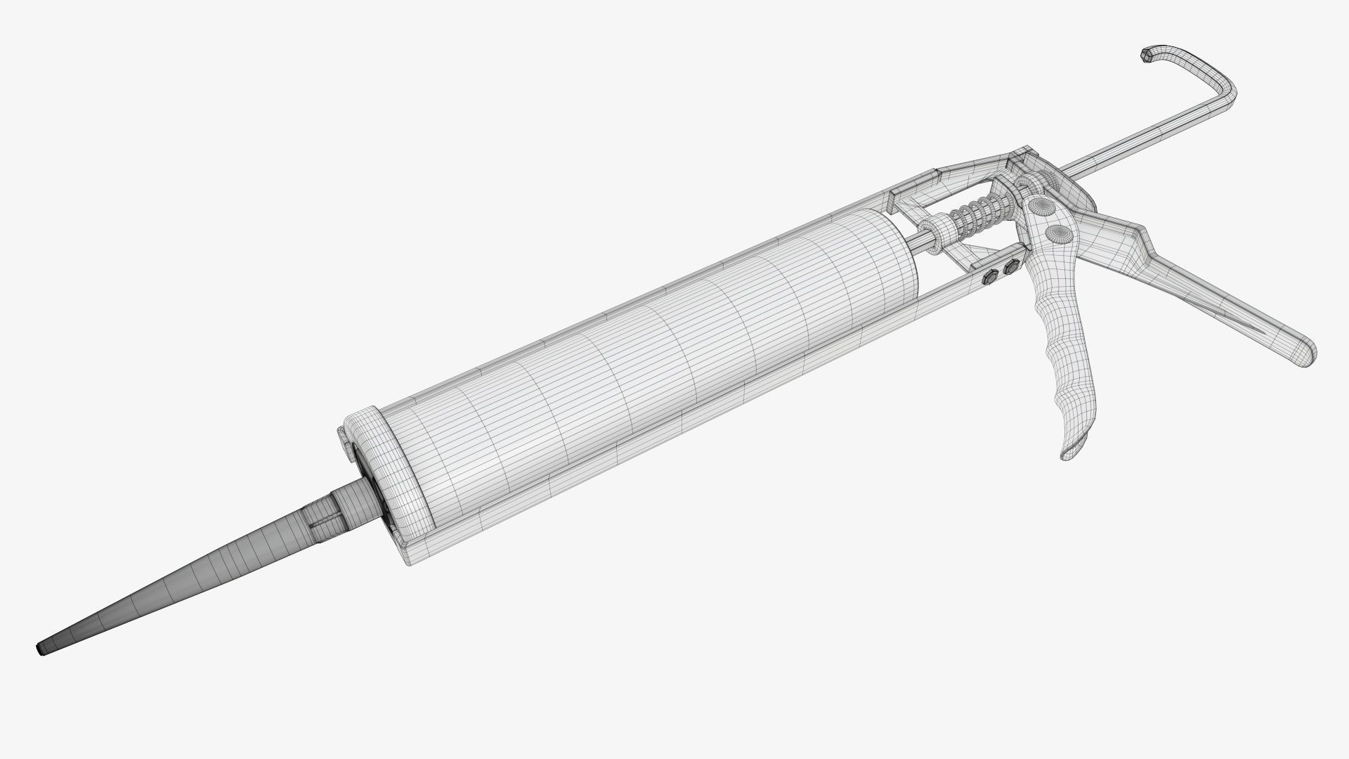Sealant skeleton gun with cartridge 3D model_6