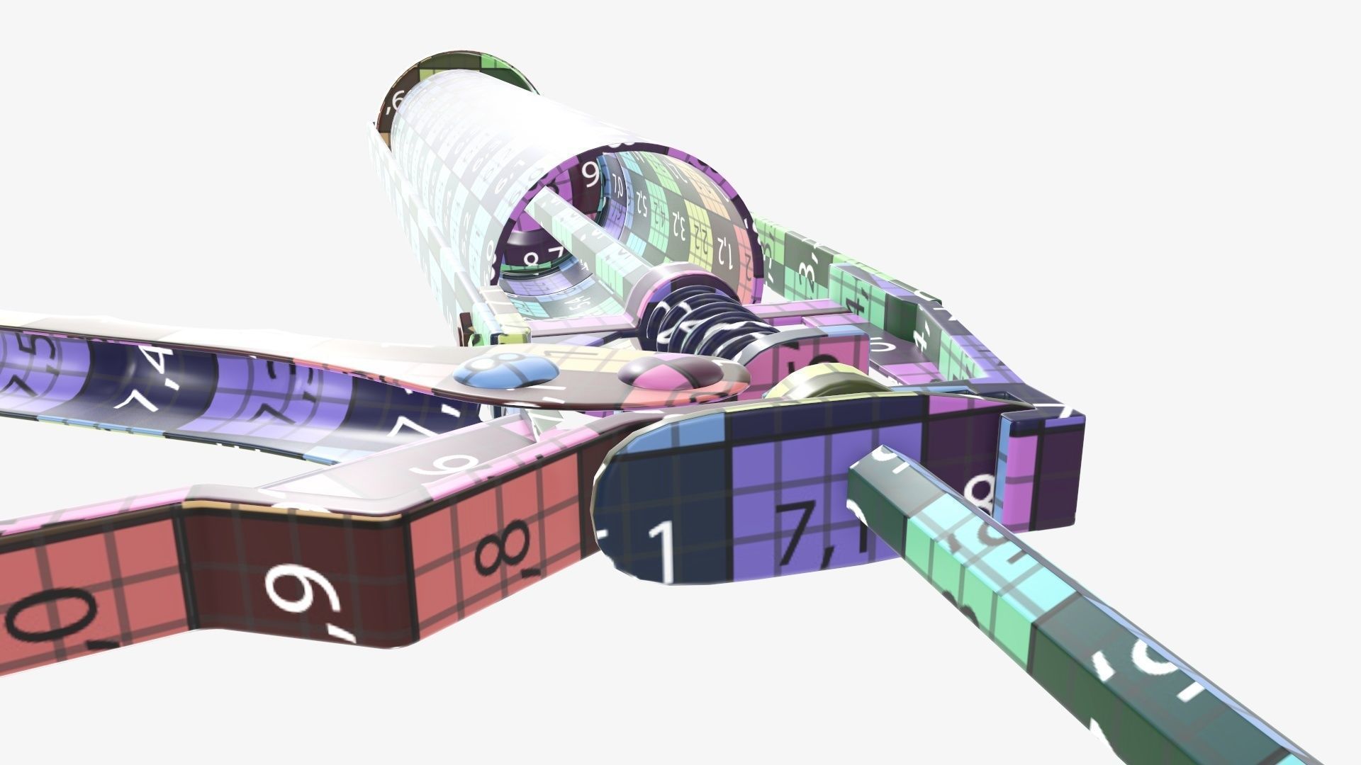 Sealant skeleton gun with cartridge 3D model_16