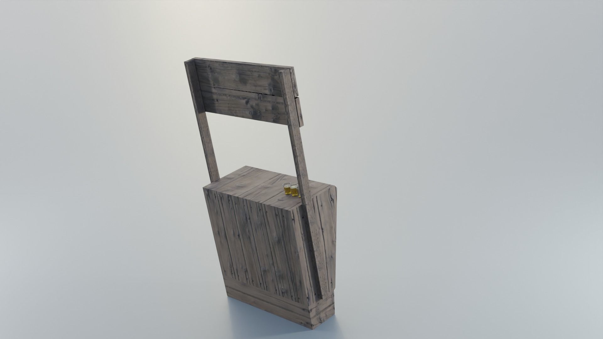 Lemonade Stand Low-poly 3D model_2