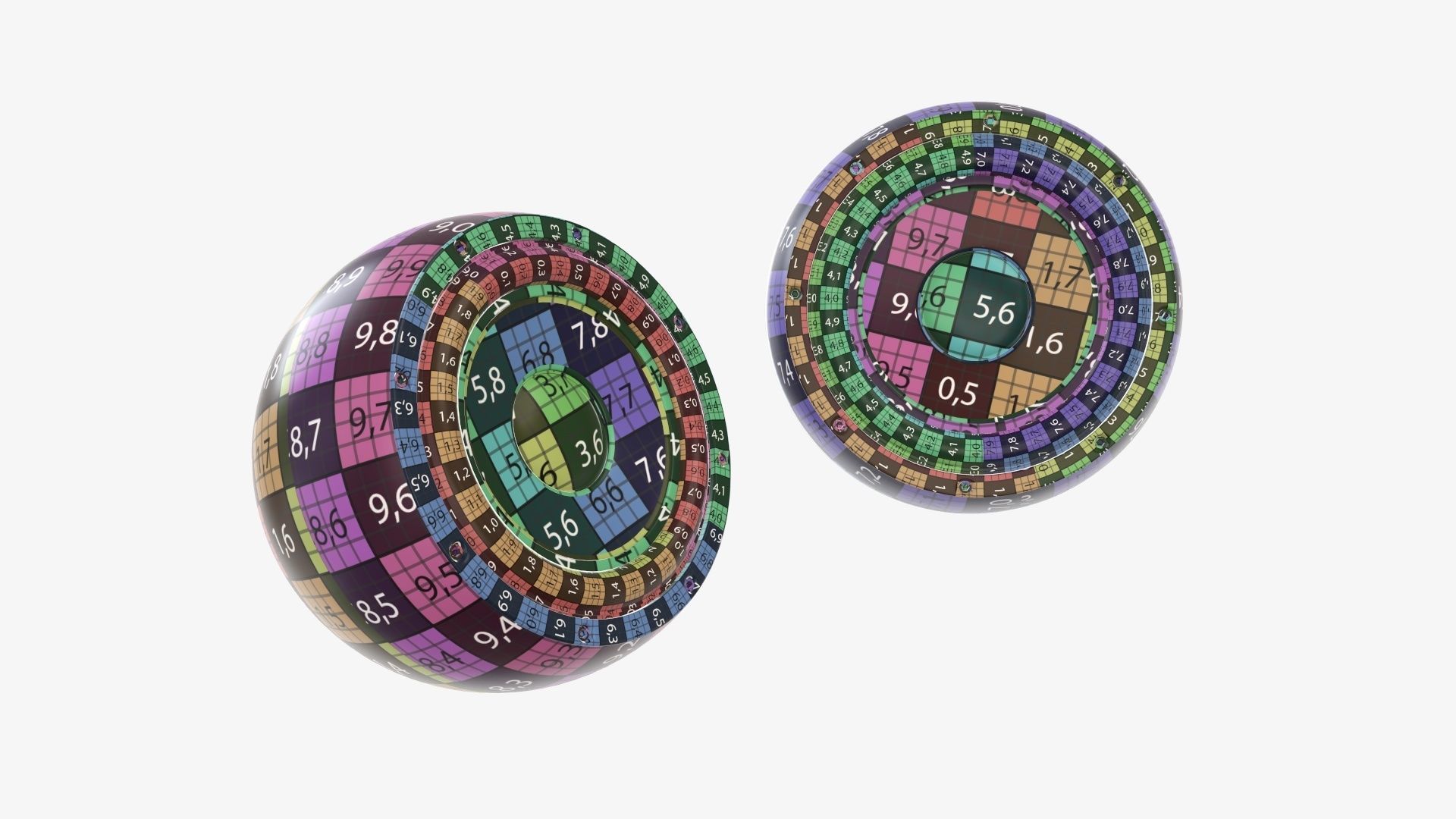 Desktop speakers spherical  3D model_10