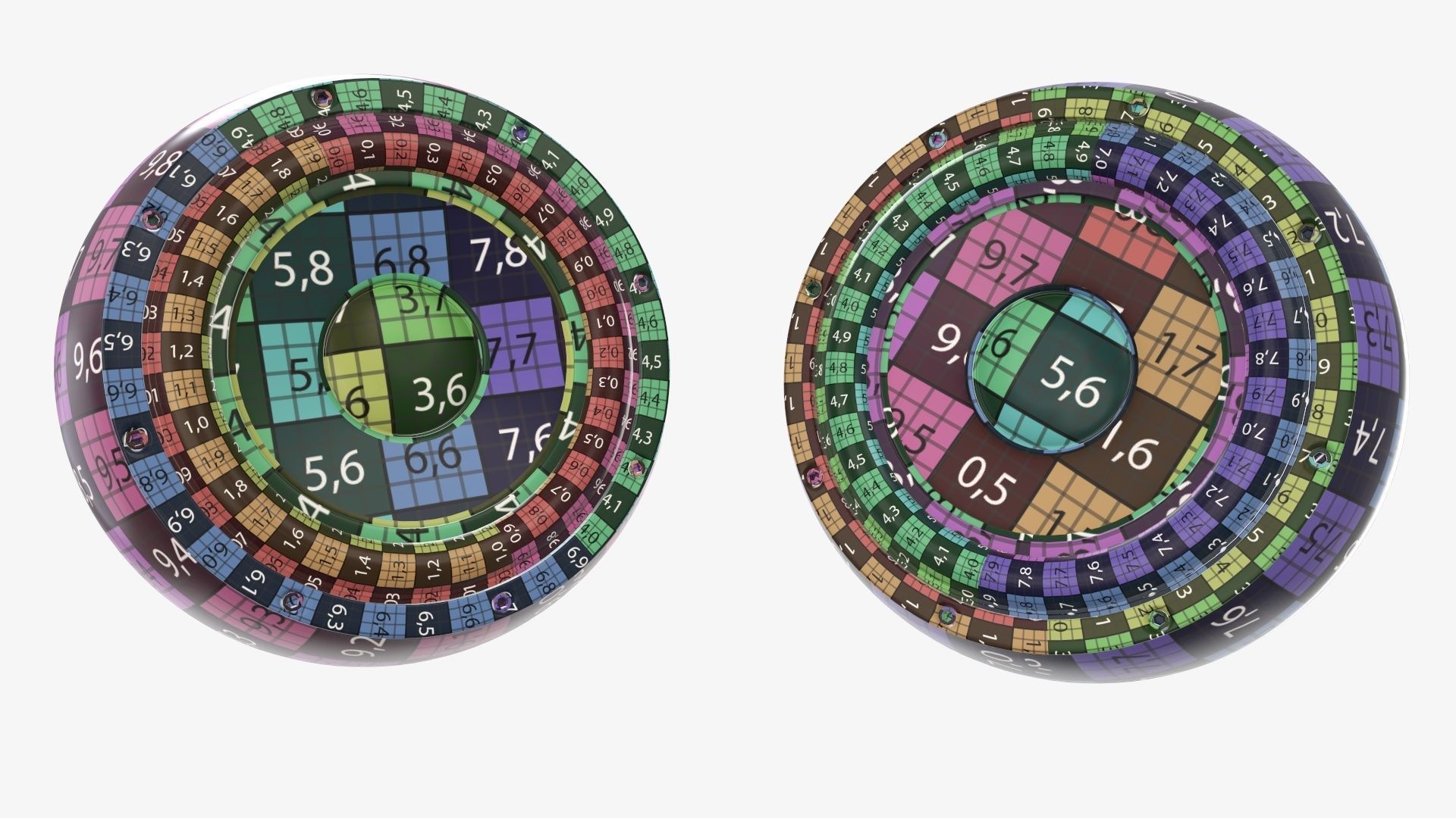 Desktop speakers spherical  3D model_13