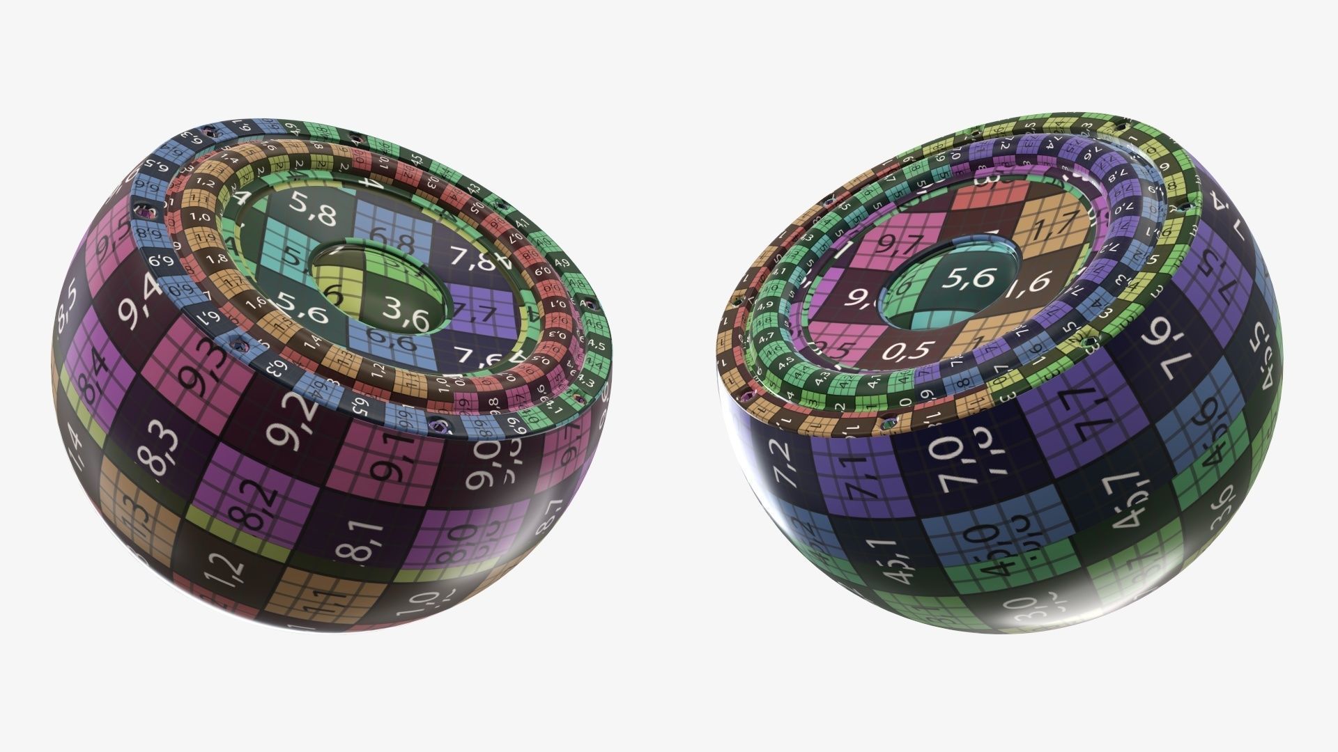 Desktop speakers spherical  3D model_14