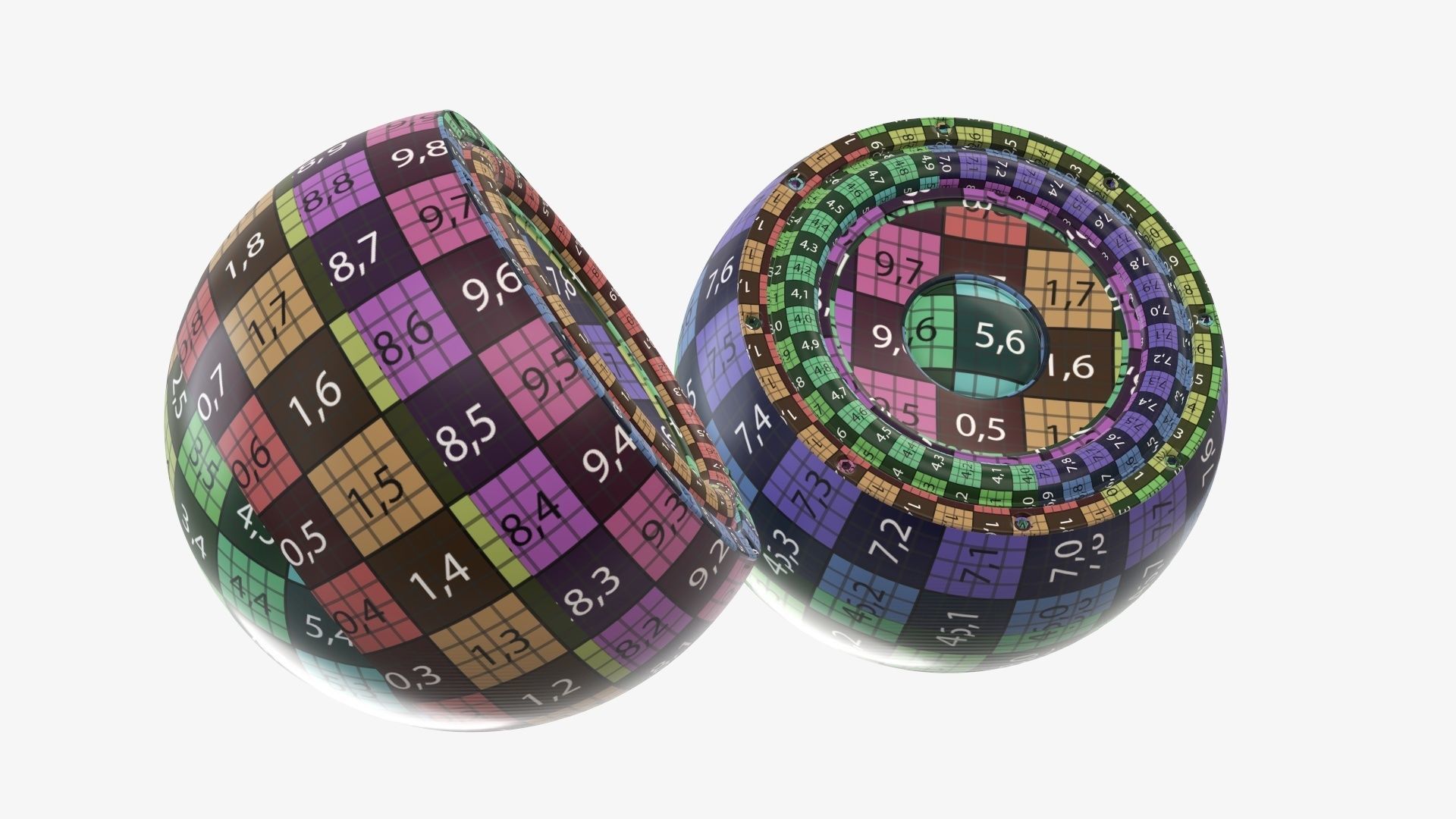 Desktop speakers spherical  3D model_11