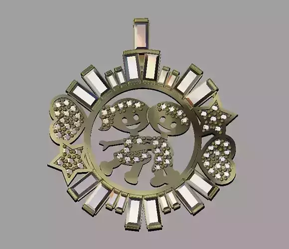 baguette stone necklace