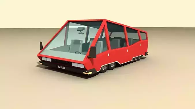 CAR 4 - Van Low-poly 3D model