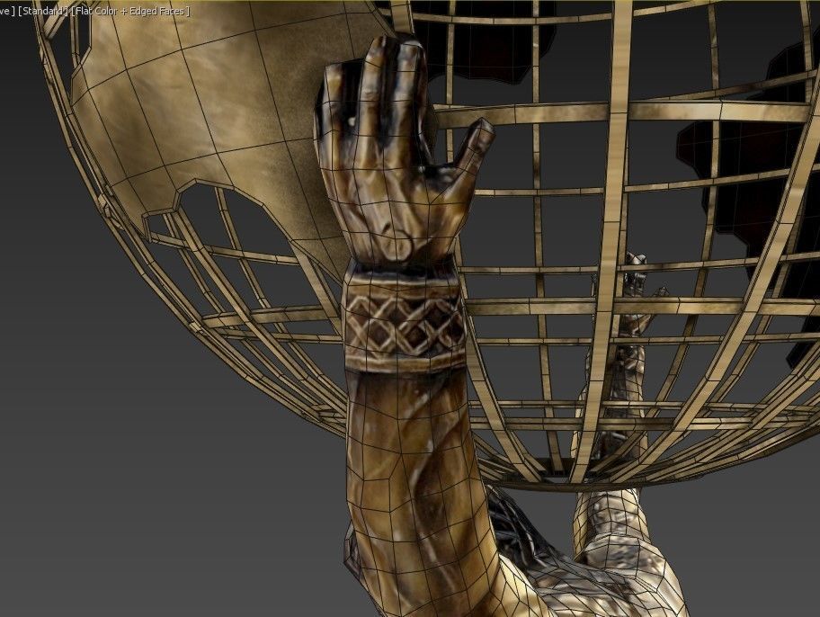 ATLANT sculpture Low-poly 3D model_8