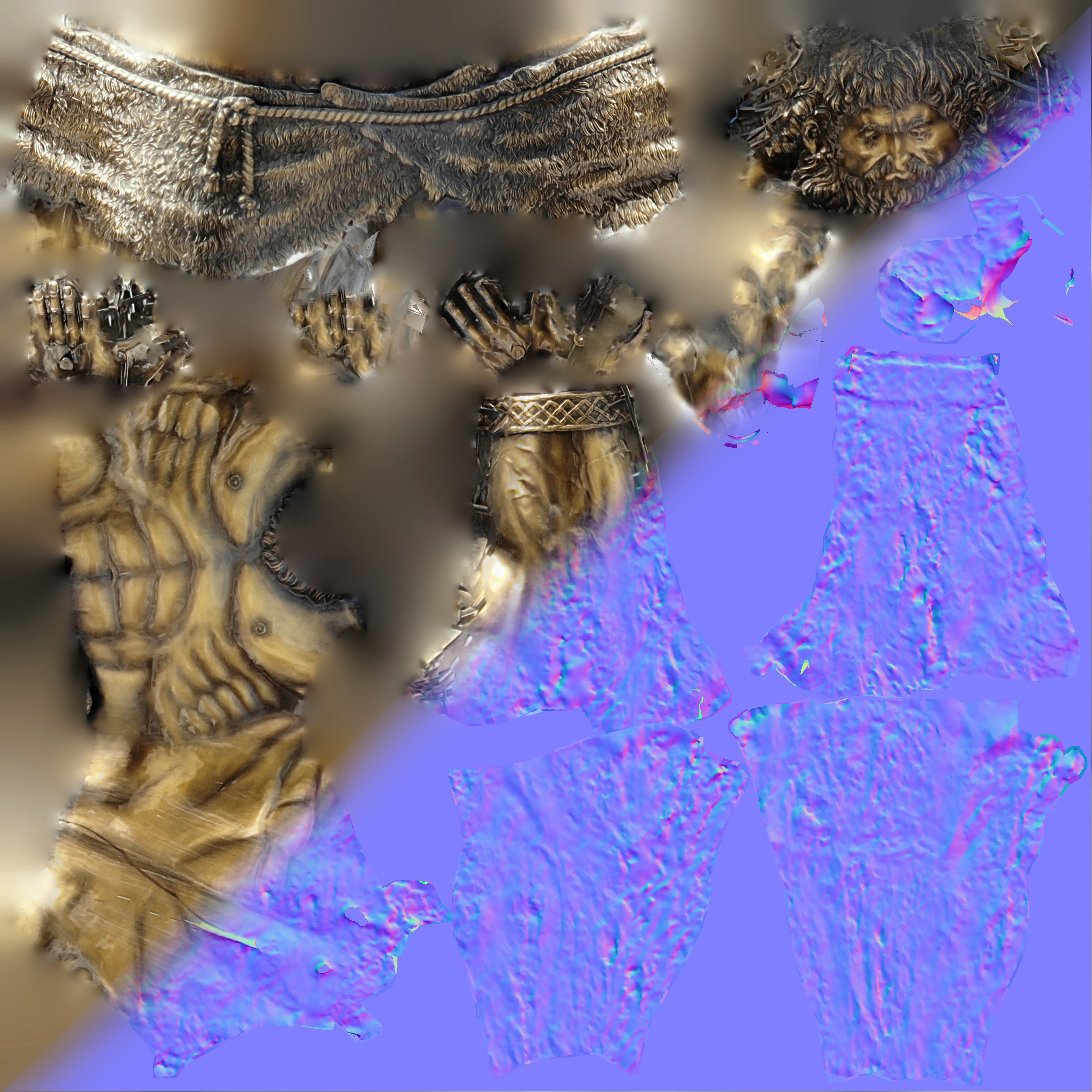 ATLANT sculpture Low-poly 3D model_14