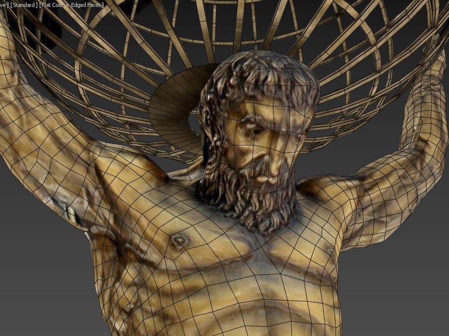 ATLANT sculpture Low-poly 3D model_6