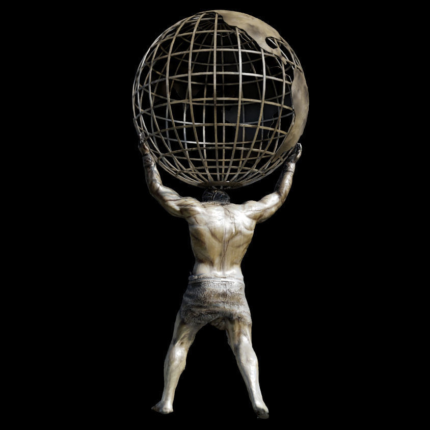 ATLANT sculpture Low-poly 3D model_3