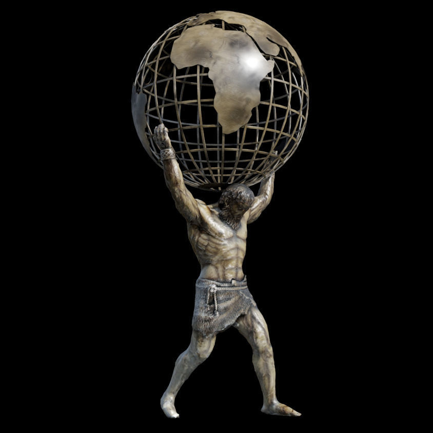ATLANT sculpture Low-poly 3D model_1