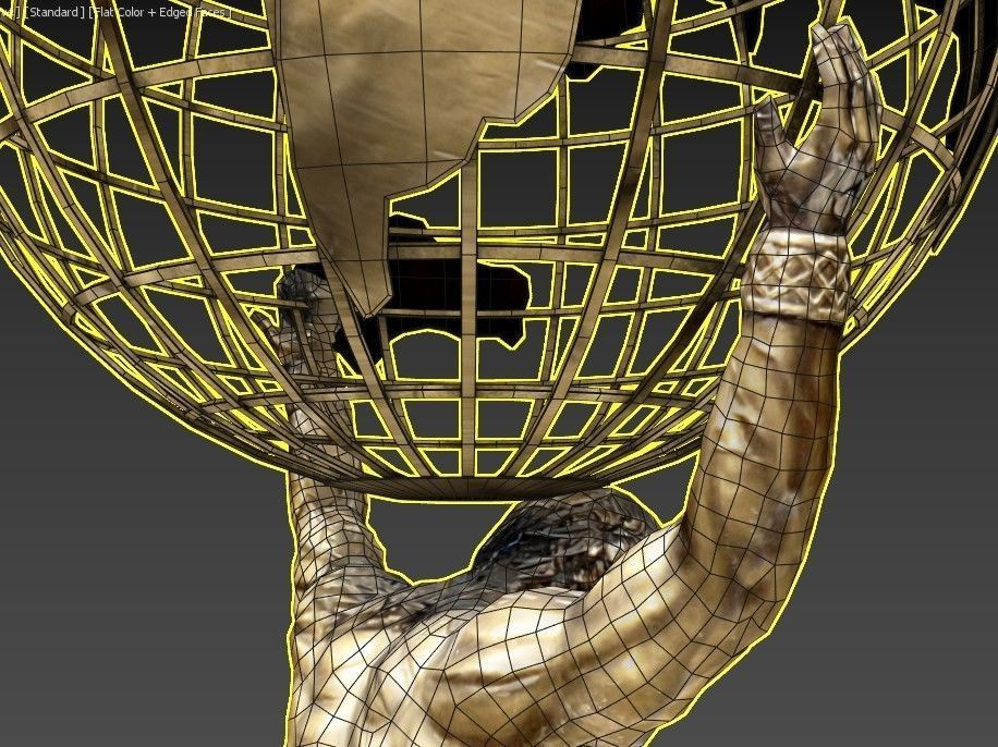 ATLANT sculpture Low-poly 3D model_9