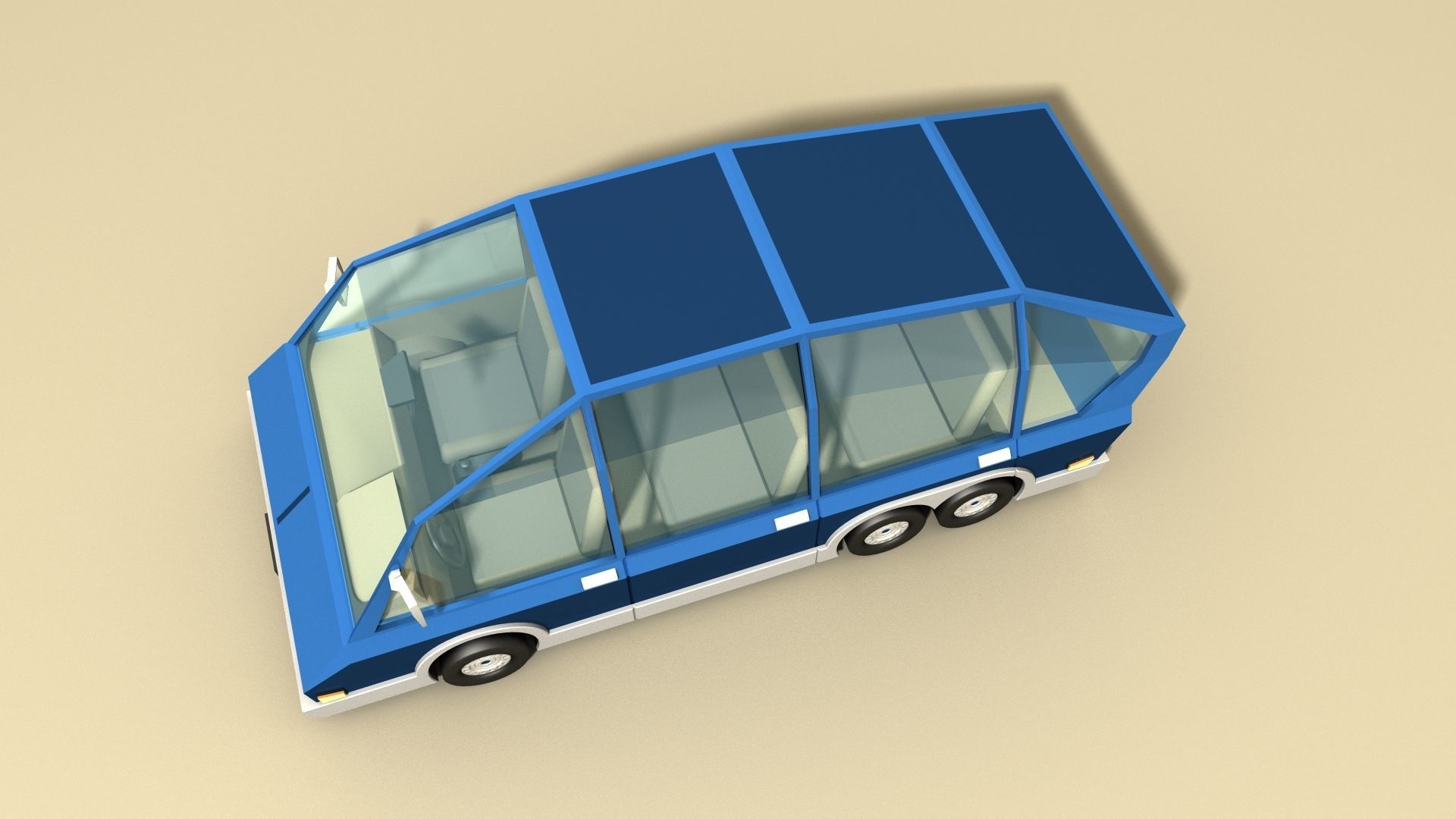 CAR 5 - Van Low-poly 3D model_3