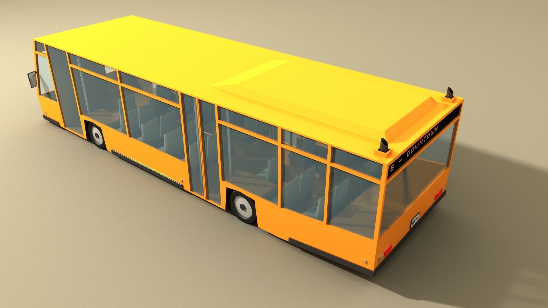 BUS 1 Low-poly 3D model_2