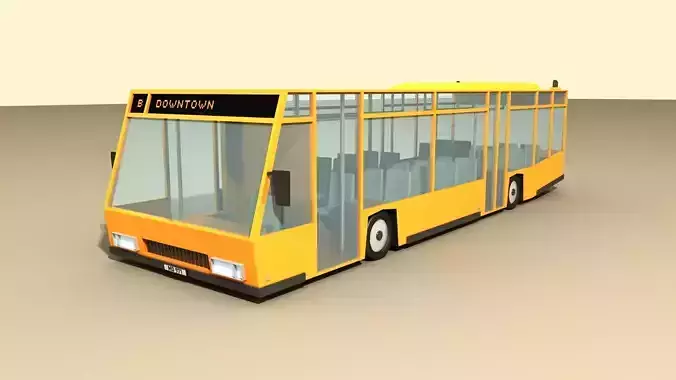 BUS 1 Low-poly 3D model