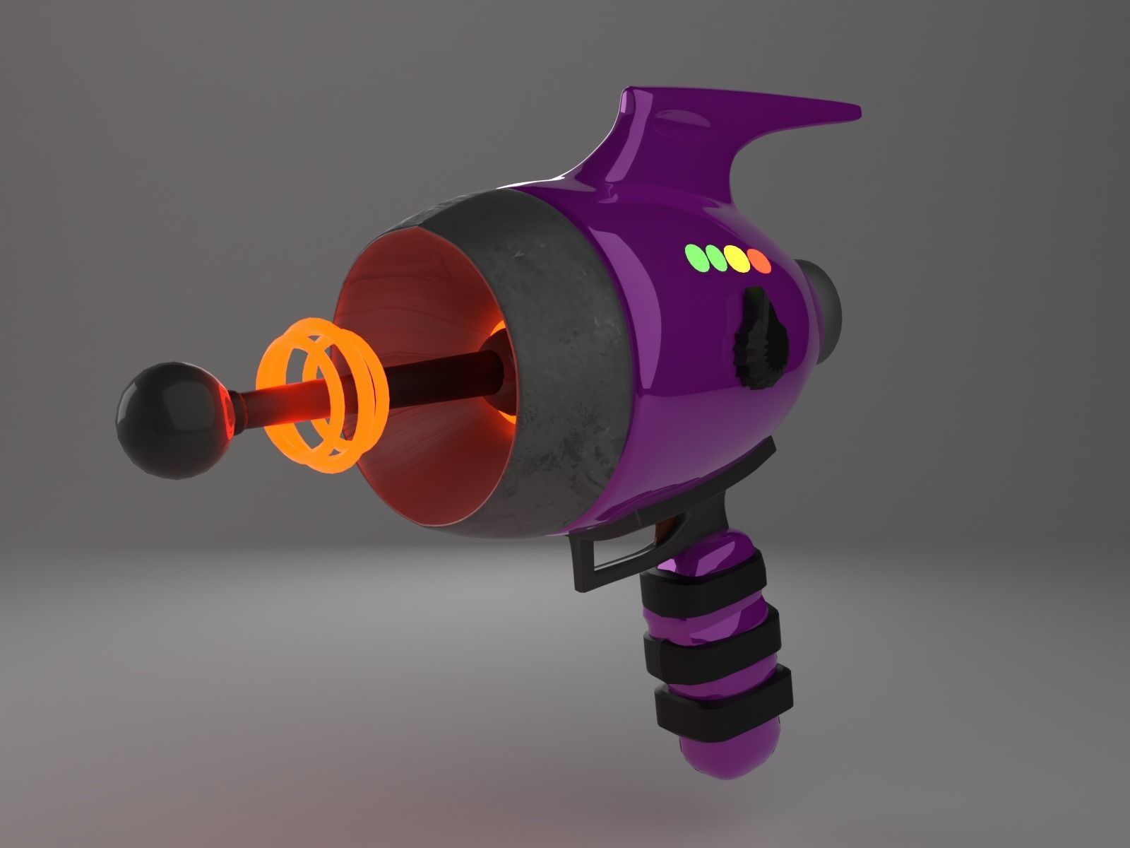 Blaster gun Scifi 3D model_7