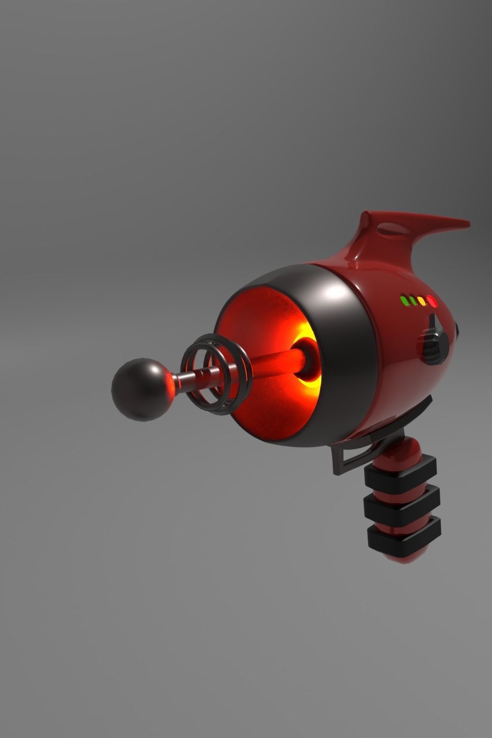 Blaster gun Scifi 3D model_17