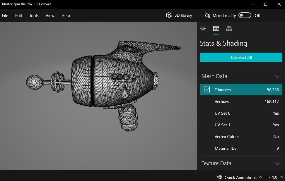 Blaster gun Scifi 3D model_15