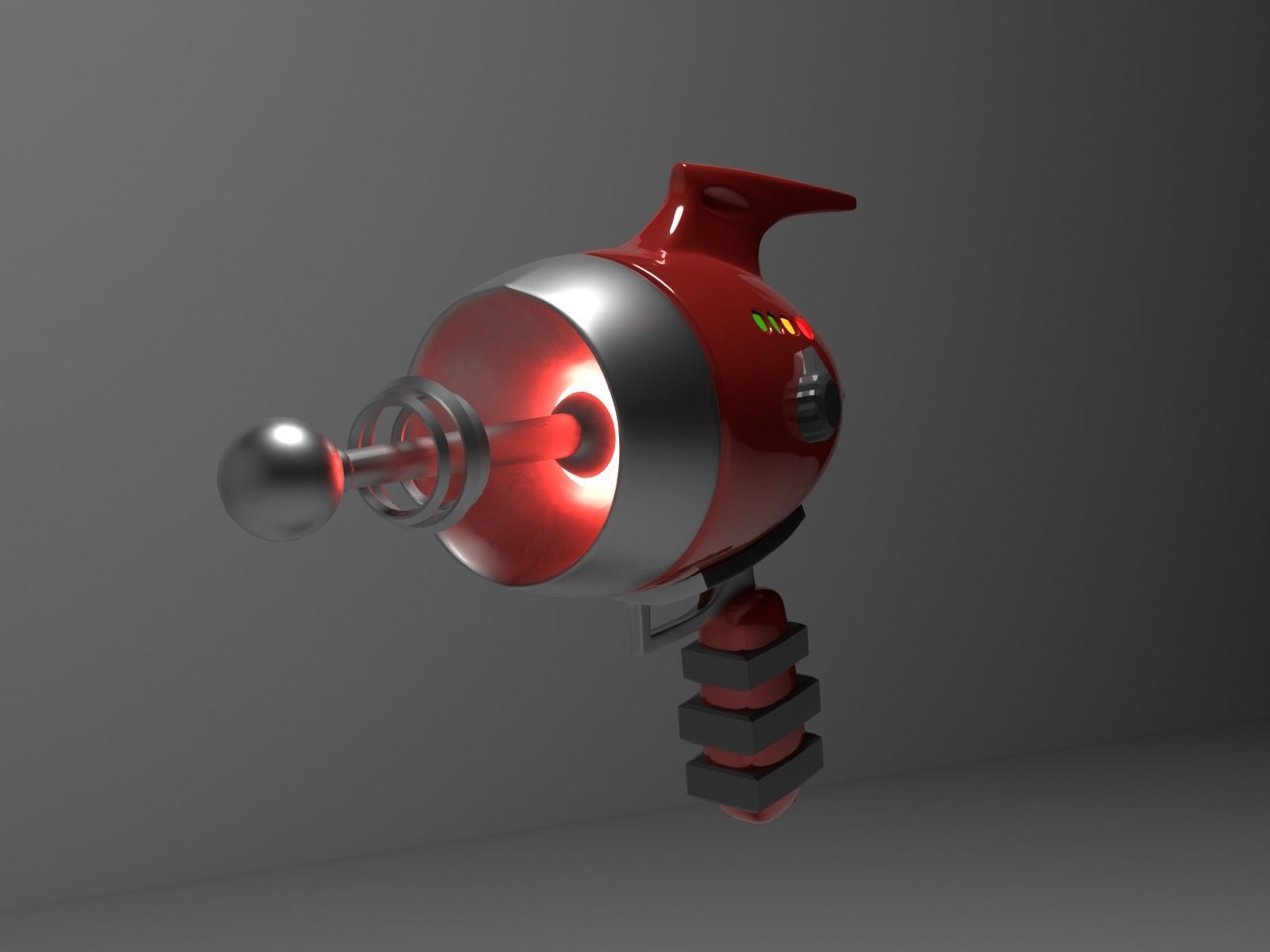 Blaster gun Scifi 3D model_10