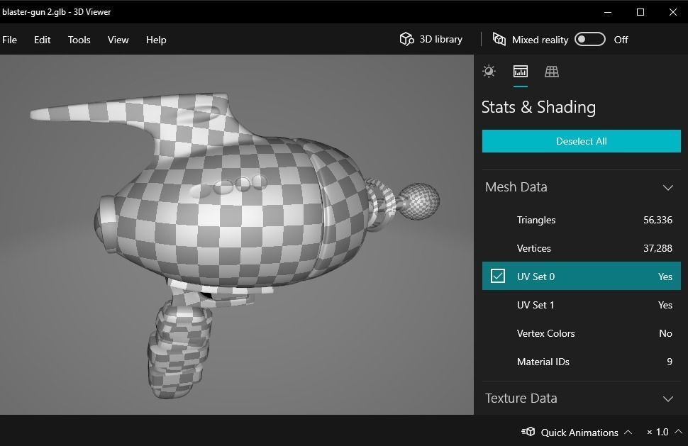 Blaster gun Scifi 3D model_12