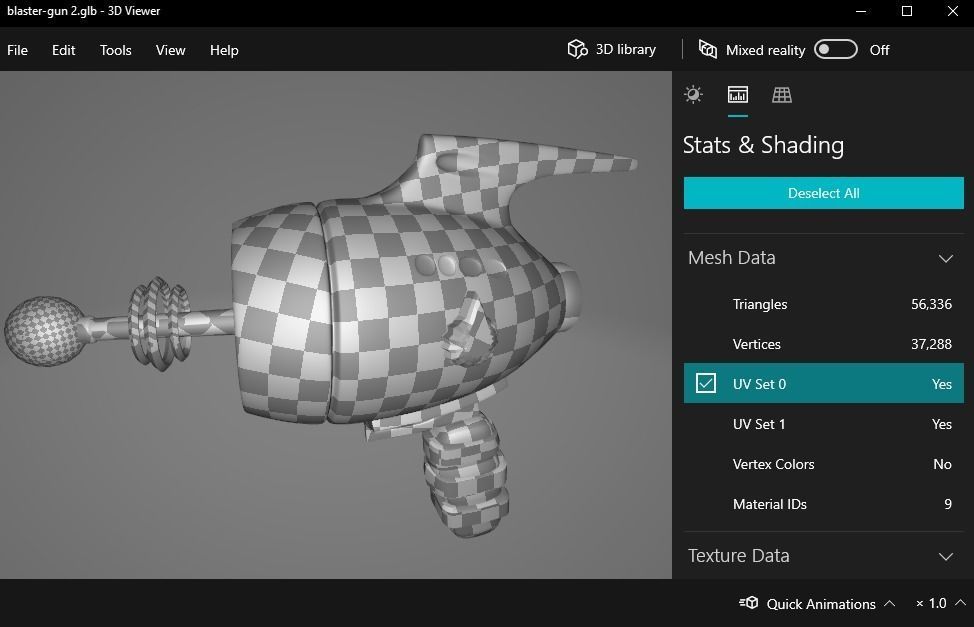 Blaster gun Scifi 3D model_13