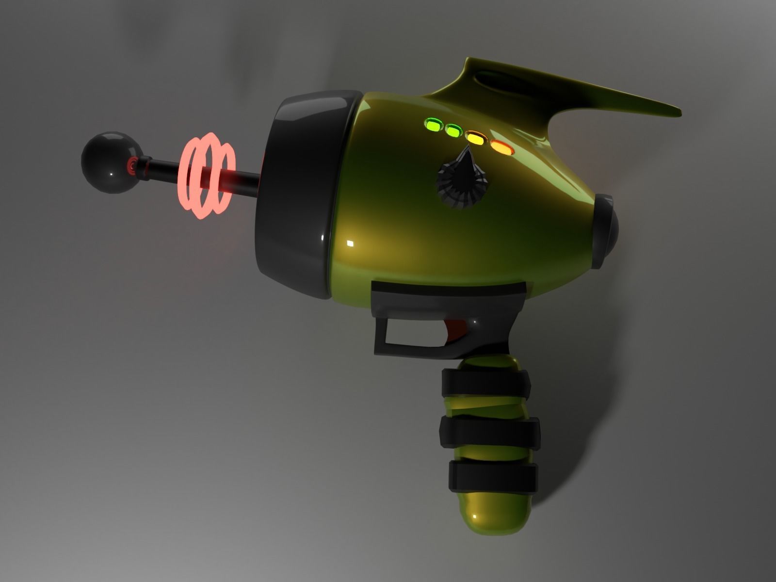 Blaster gun Scifi 3D model_19