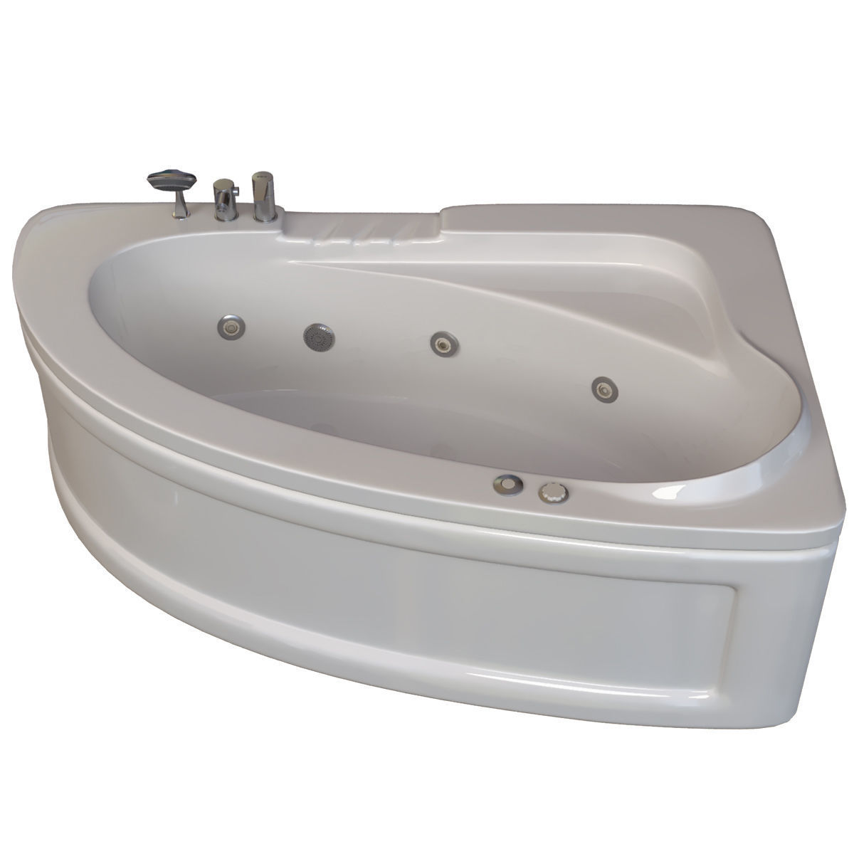 12 model of bathtub Low-poly 3D model_2
