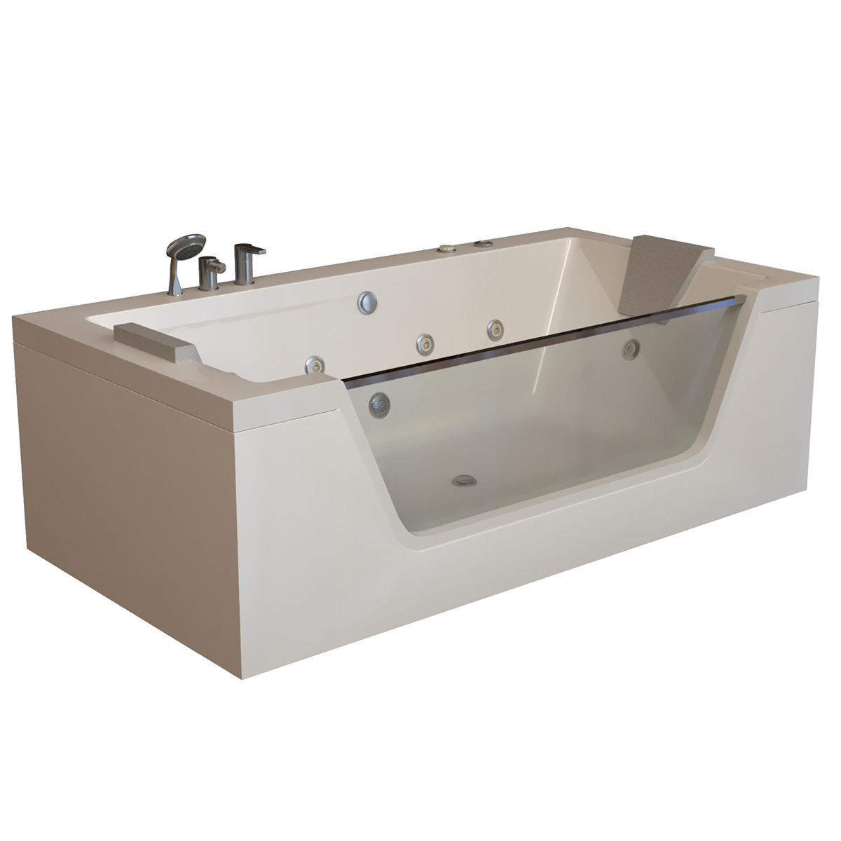 12 model of bathtub Low-poly 3D model_11