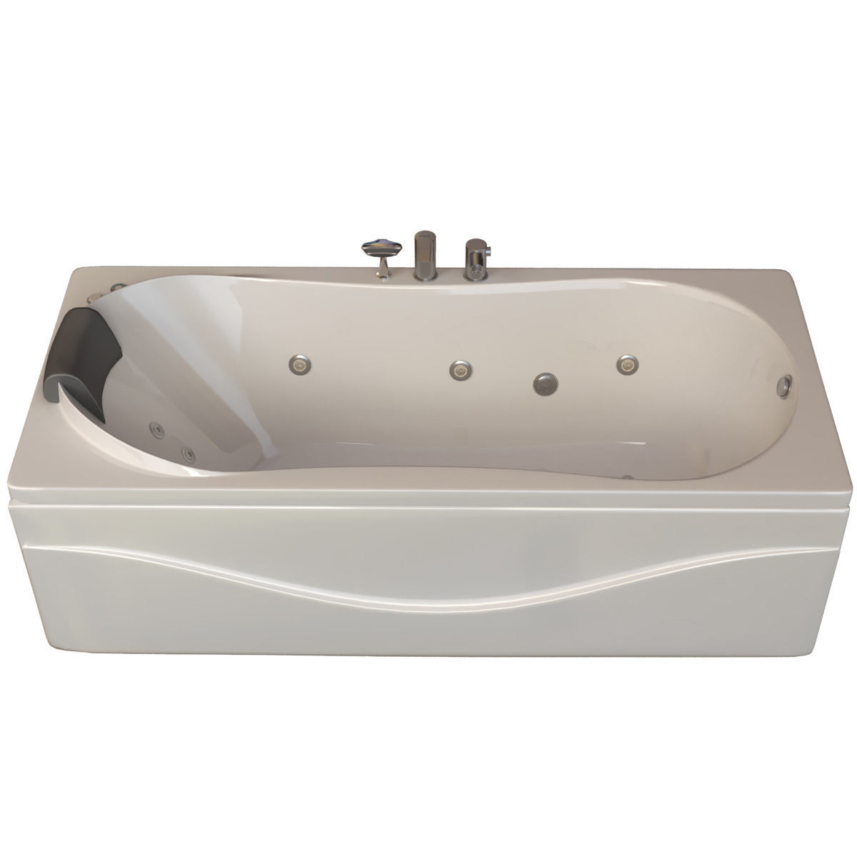 12 model of bathtub Low-poly 3D model_10