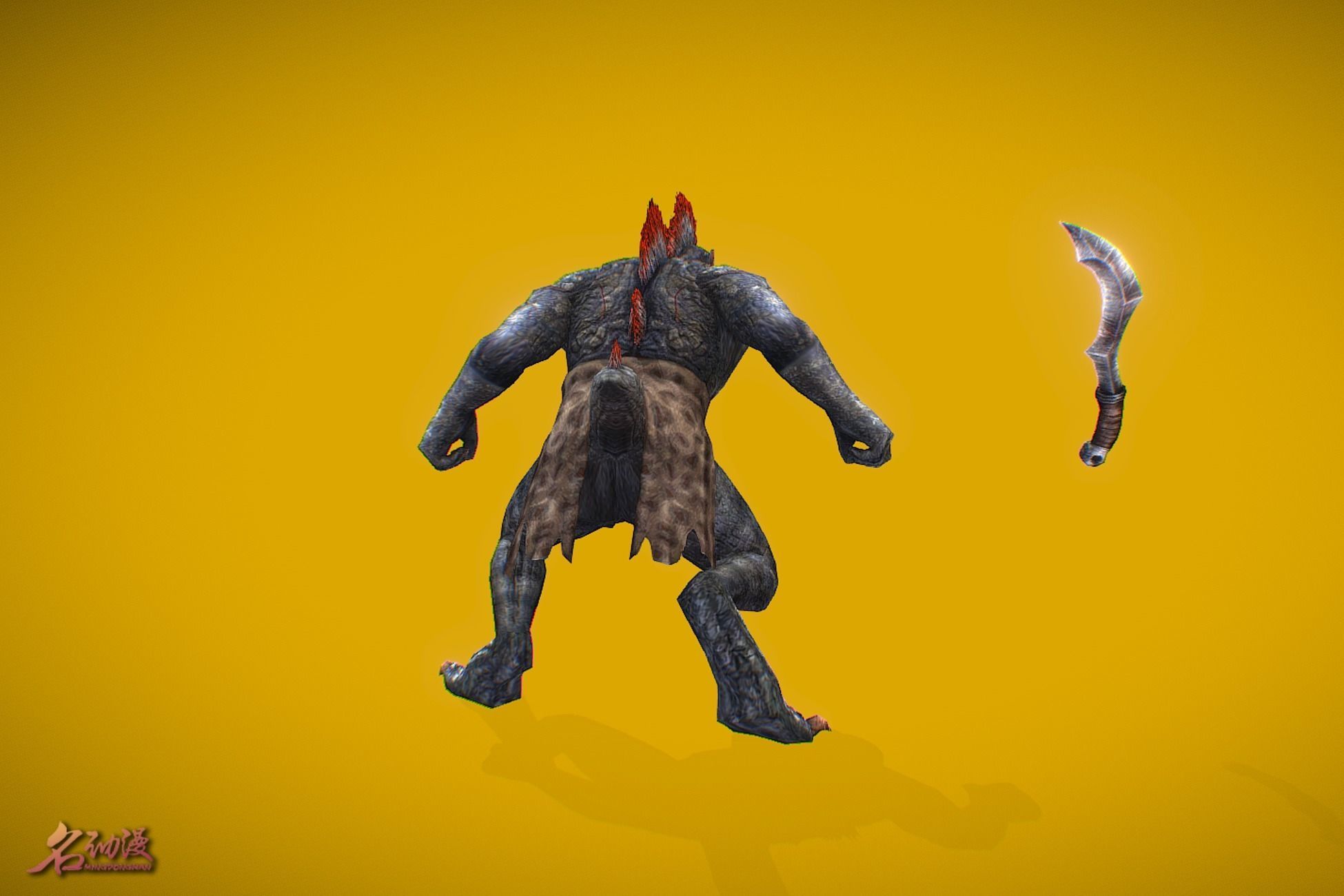 RPG Shaman Triton Low-poly 3D model_4