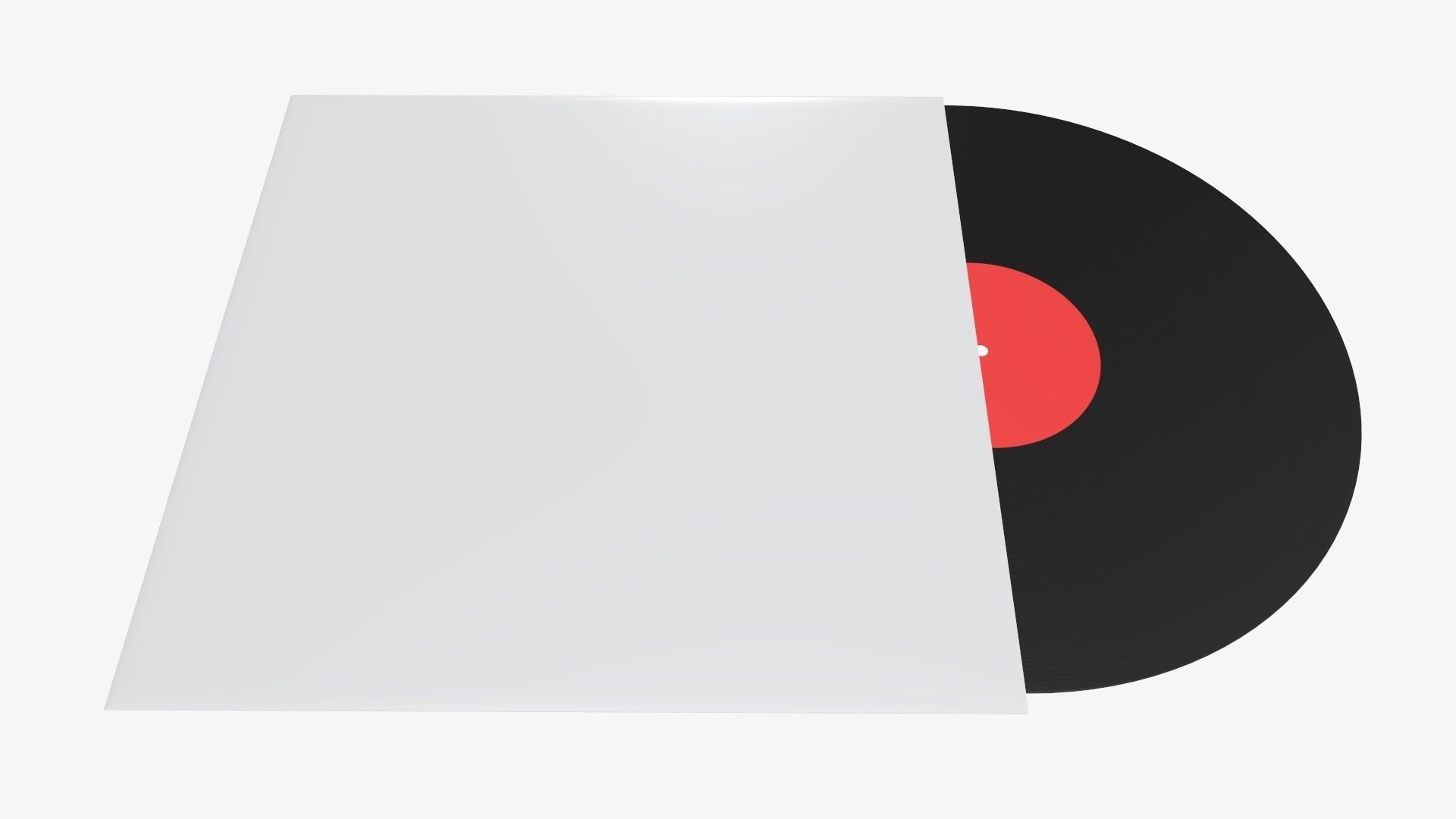 Vinyl record and cover mockup 03 3D model_1