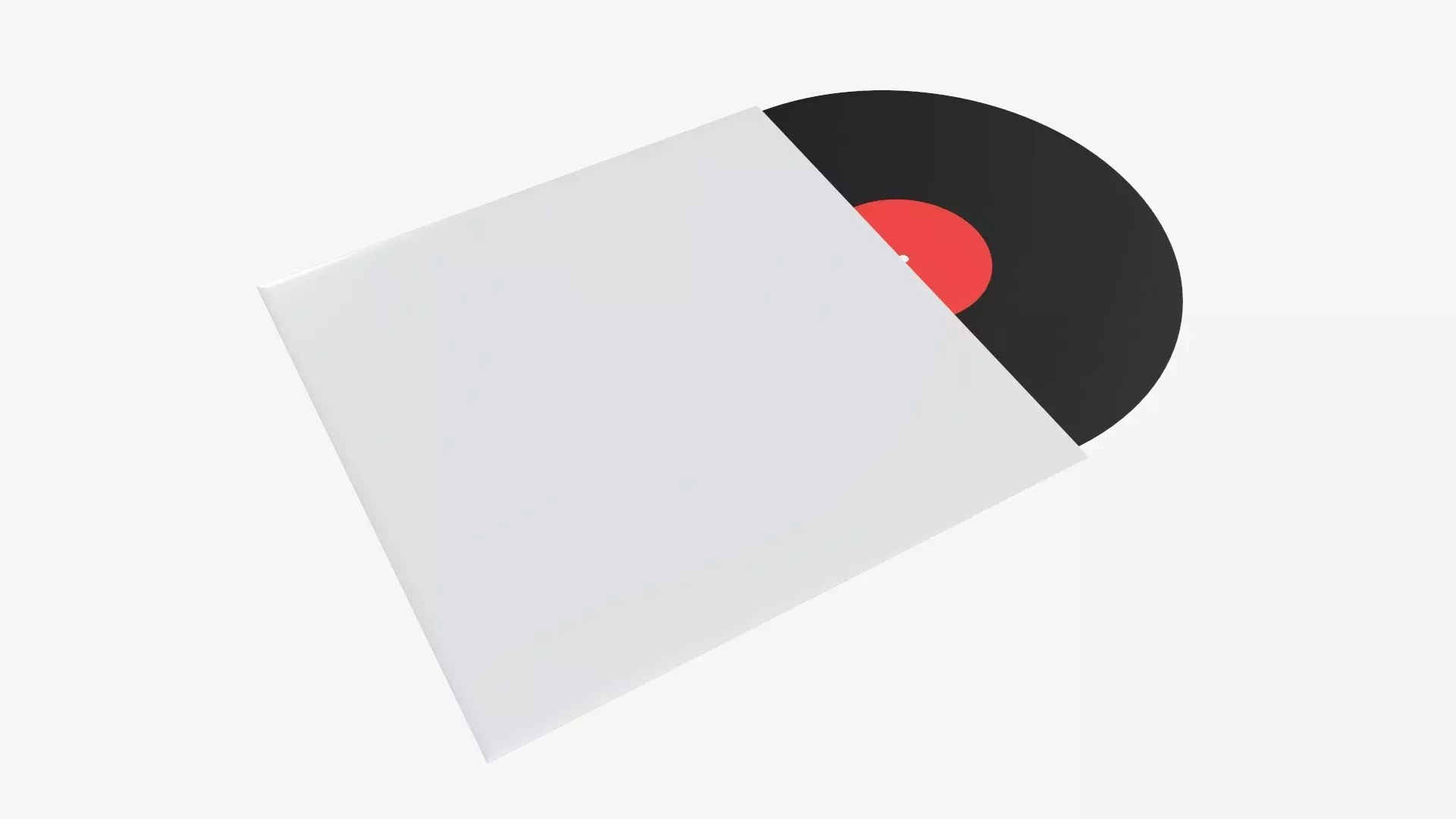 Vinyl record and cover mockup 03 3D model_0