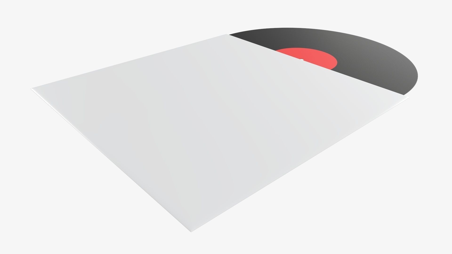 Vinyl record and cover mockup 03 3D model_2